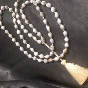 Natural vaijanti mala peace & tranquility original rosary seed bead necklace